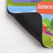 可愛よくはしゃぐいカラフルキッズプレイグラウンド マウスパッド (コーナー)