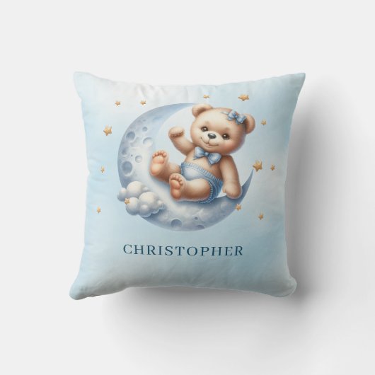 可愛よくはしゃぐいテディベア クッション (裏面)