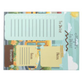 可愛よくはしゃぐいパーソナライズされた学校志向のTo Doリスト ノートパッド (正面)