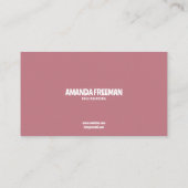 可愛よくはしゃぐいピンクと黒のガーリー顔 名刺 (裏面)