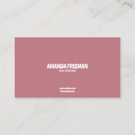 可愛よくはしゃぐいピンクと黒のガーリー顔 名刺 (裏面)