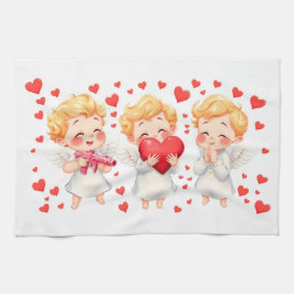 可愛よくはしゃぐい天使が恋👼❤️ キッチンタオル