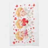 可愛よくはしゃぐい天使が恋👼❤️ キッチンタオル (縦)