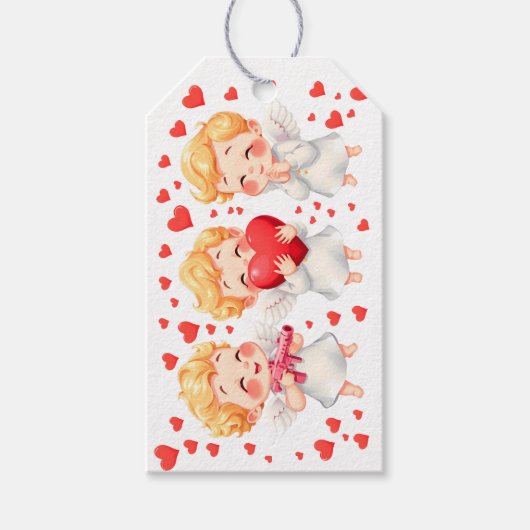 可愛よくはしゃぐい天使が恋👼❤️ ギフトタグ (正面)