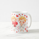 可愛よくはしゃぐい天使が恋👼❤️ コーヒーマグカップ (正面右)