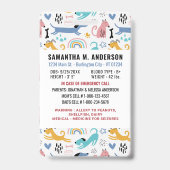 可愛よくはしゃぐい犬カスタムの写真緊急の子ID バッジ (裏面)