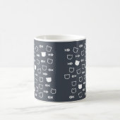 可愛よくはしゃぐい白魅力的猫の生骨パターン コーヒーマグカップ (中央)