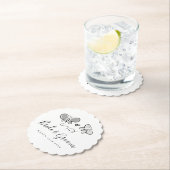 可愛よくはしゃぐ結婚い蝶のプリントを持つコースター ペーパーコースター (インサイチュ)