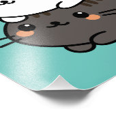 可愛らしいかわいい積みの猫 フォトプリント            (角)
