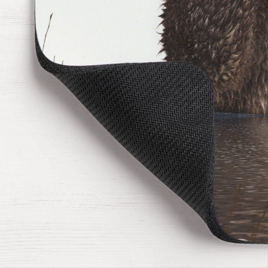 可愛らしいオッターかわいいパーソナライズされたモノグラム マウスパッド (コーナー)