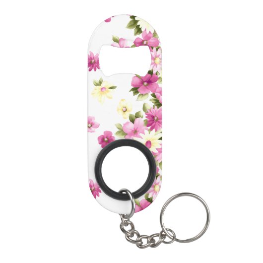 可愛らしいカラフルな女の子の花束 キーホルダー栓抜き (裏面)