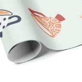 可愛らしいカラフルマグカップ可愛いドットのパターストライプン ラッピングペーパー (ロールコーナー)