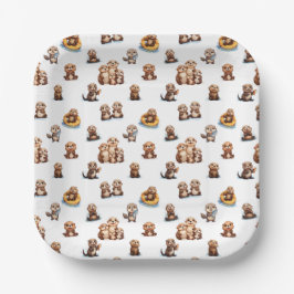 可愛らしいカワウソ！ ペーパープレート