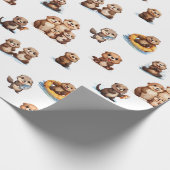 可愛らしいカワウソ！ ラッピングペーパー (角)