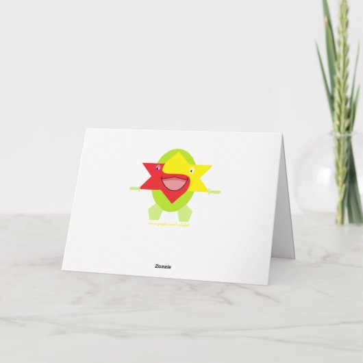 可愛らしいキッズアートデザインおもしろいファンタジースターフィッシュ カード (裏面)