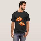 可愛らしいクマノミ2匹 Tシャツ (正面フル)