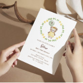 可愛らしいクマ誕生日招待状for Girls – かわいい 招待状