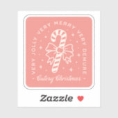 可愛らしいクリスマス名門私立校風のキャンディーの杖 シール (シート)