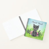 可愛らしいグレーベビー猫スケッチ子供へ本 ノートブック (内部)