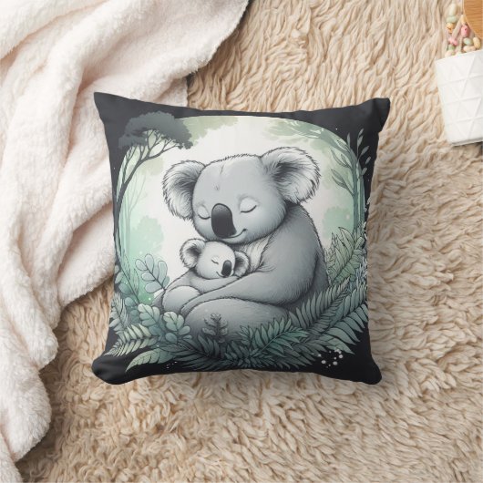 可愛らしいコアラのプラッシュ枕で寄り添う クッション (ブランケット)