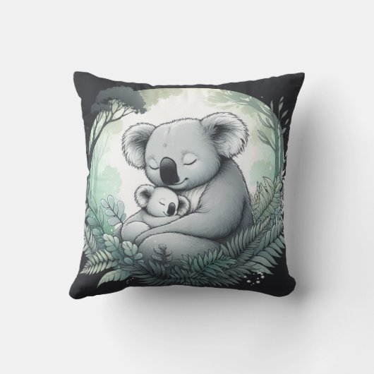 可愛らしいコアラのプラッシュ枕で寄り添う クッション (裏面)