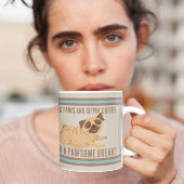 可愛らしいコーヒーマグとパグ コーヒーマグカップ
