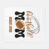 可愛らしいサッカーママ フリースブランケット (正面(横))