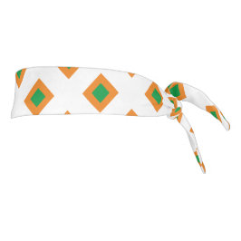 可愛らしいダイヤモンド柄の白いオレンジ色の緑かわいい タイヘッドバンド