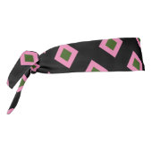 可愛らしいダイヤ柄のブラックピンク緑かわいい タイヘッドバンド (回転270)