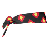 可愛らしいダイヤ柄の黒い赤い黄色かわいい タイヘッドバンド (回転270)