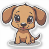 可愛らしいダシュント、大きな、明るい目、小 シール (正面)