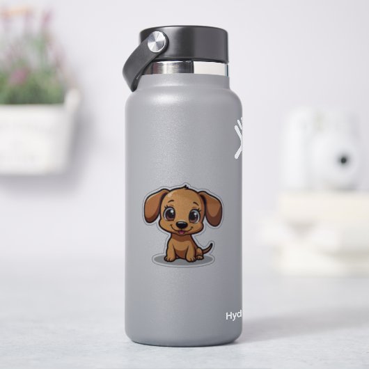 可愛らしいダシュント、大きな、明るい目、小 シール (HydroFlask)