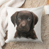 可愛らしいチョコレートラボ クッション (ブランケット)