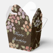 可愛らしいチョコレート花柄のお願い箱 フェイバーボックス (オープン)