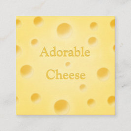 可愛らしいチーズチ魅力的ーズのスライス スクエア名刺