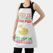 可愛らしいチーズピザシャツおもしろい単独Kevin X-Ma エプロン (インサイチュ)