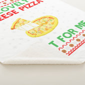 可愛らしいチーズピザシャツおもしろい単独Kevin X-Ma シェルパブランケット (3/4)