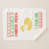 可愛らしいチーズピザシャツおもしろい単独Kevin X-Ma シェルパブランケット (正面(横))