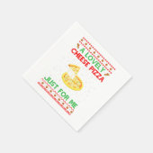 可愛らしいチーズピザシャツおもしろい単独Kevin X-Ma スタンダードカクテルナプキン (角)