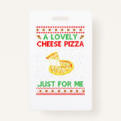 可愛らしいチーズピザシャツおもしろい単独Kevin X-Ma バッジ (正面)