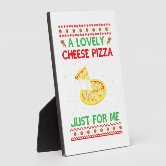 可愛らしいチーズピザシャツおもしろい単独Kevin X-Ma フォトプラーク (側面)