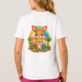 可愛らしいテディベアデザイン Tシャツ (裏面)