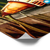 可愛らしいテディベア誕生祝いとケーキ ポスター (角)