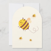 可愛らしいハニービーをテーマにした誕生日 招待状 (裏面)