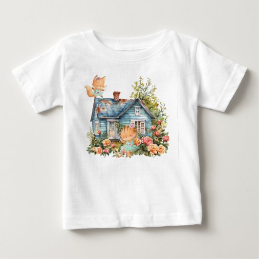 可愛らしいバレリーナ ベビーTシャツ (正面)