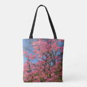可愛らしいピンクのつつじの花 トートバッグ (裏面)