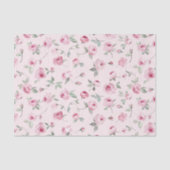 可愛らしいピンクのバラの花のブライズシャワー 薄葉紙 (正面)