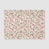 可愛らしいピンクのバラの花の花嫁のシャワー 薄葉紙 (正面)