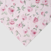 可愛らしいピンクのバラの花飾り ブライダルシャワー 薄葉紙 (詳細)
