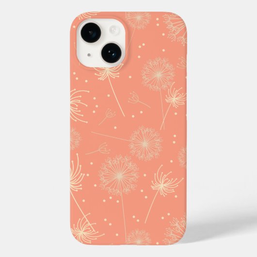 可愛らしいピンクのフラワーダンディライオン Case-Mate iPhoneケース (裏面)